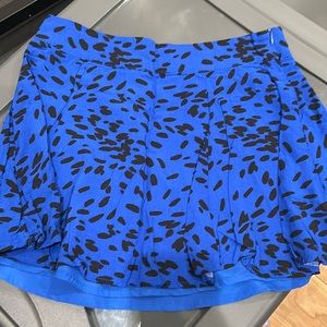 Animal print blue skirt